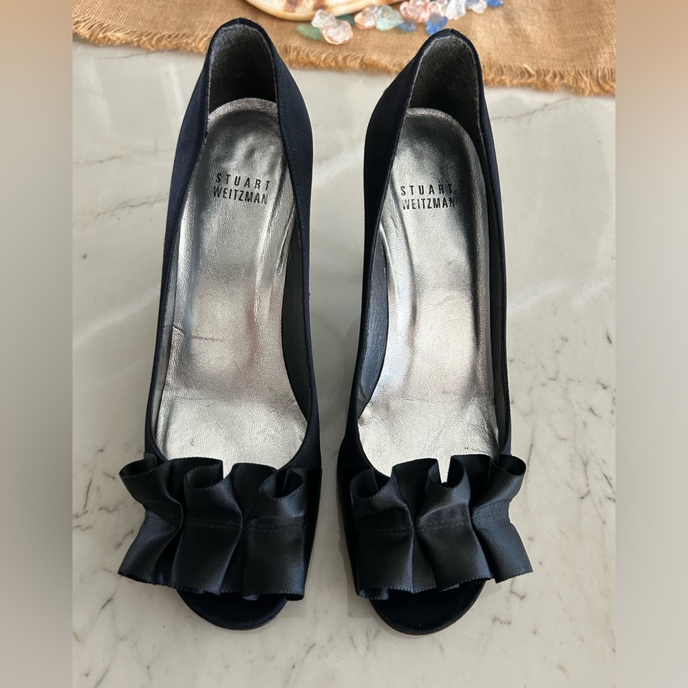 Stuart Whitman Open Toe Pumps